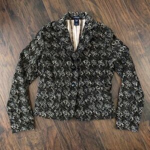 Gap Vintage Floral Corduroy Blazer Womens 0